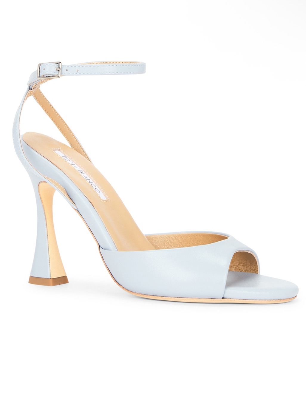 Tony Bianco Violet Open Toe Ankle Strap Sandal In Sky Light Blue Nubuck Size 9
